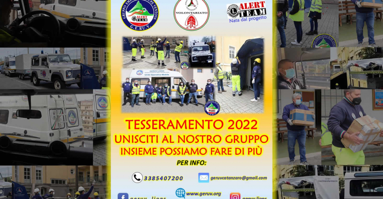 Campagna Tesseramento 2022 Geruv